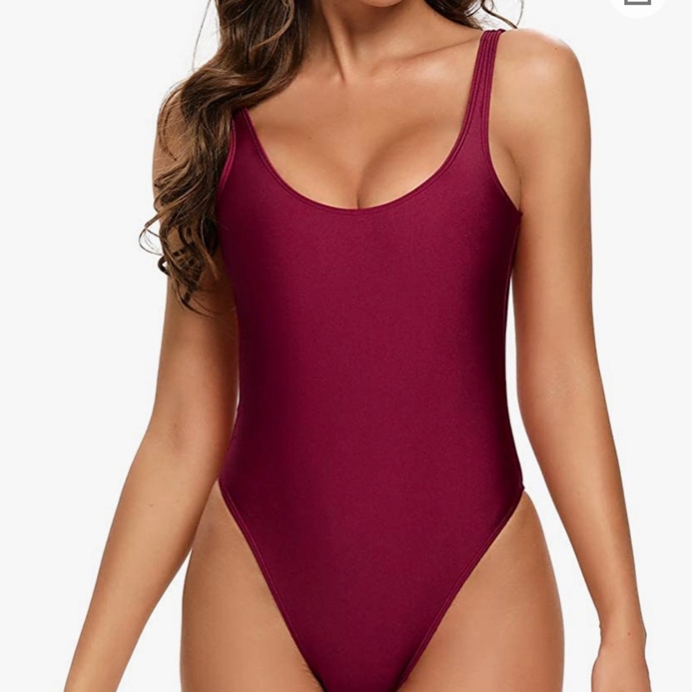 High cut one piece bathing suit